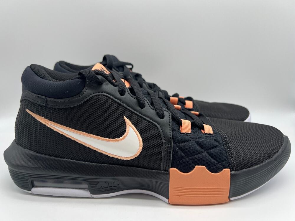 Nike LeBron Witness 8 Black Apricot Agate White HQ2139 001 Men's 11